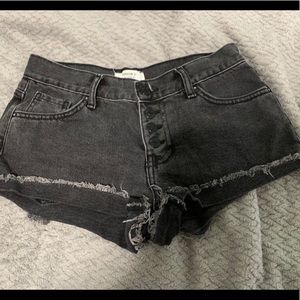 Black Denim Shorts from Forever 21